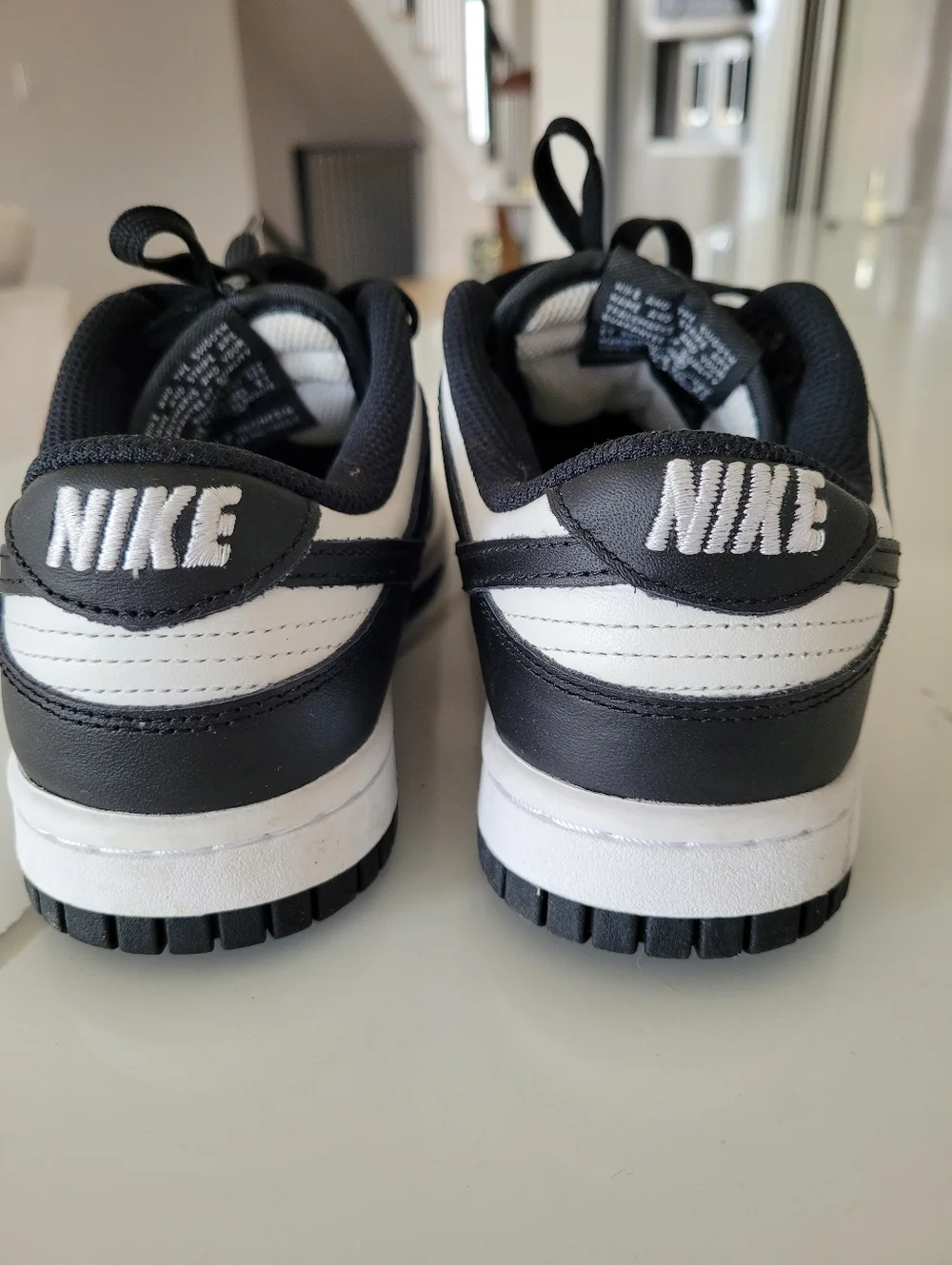 Womens' Nike Dunk Low Black Sneakers - Picture 6 of 9